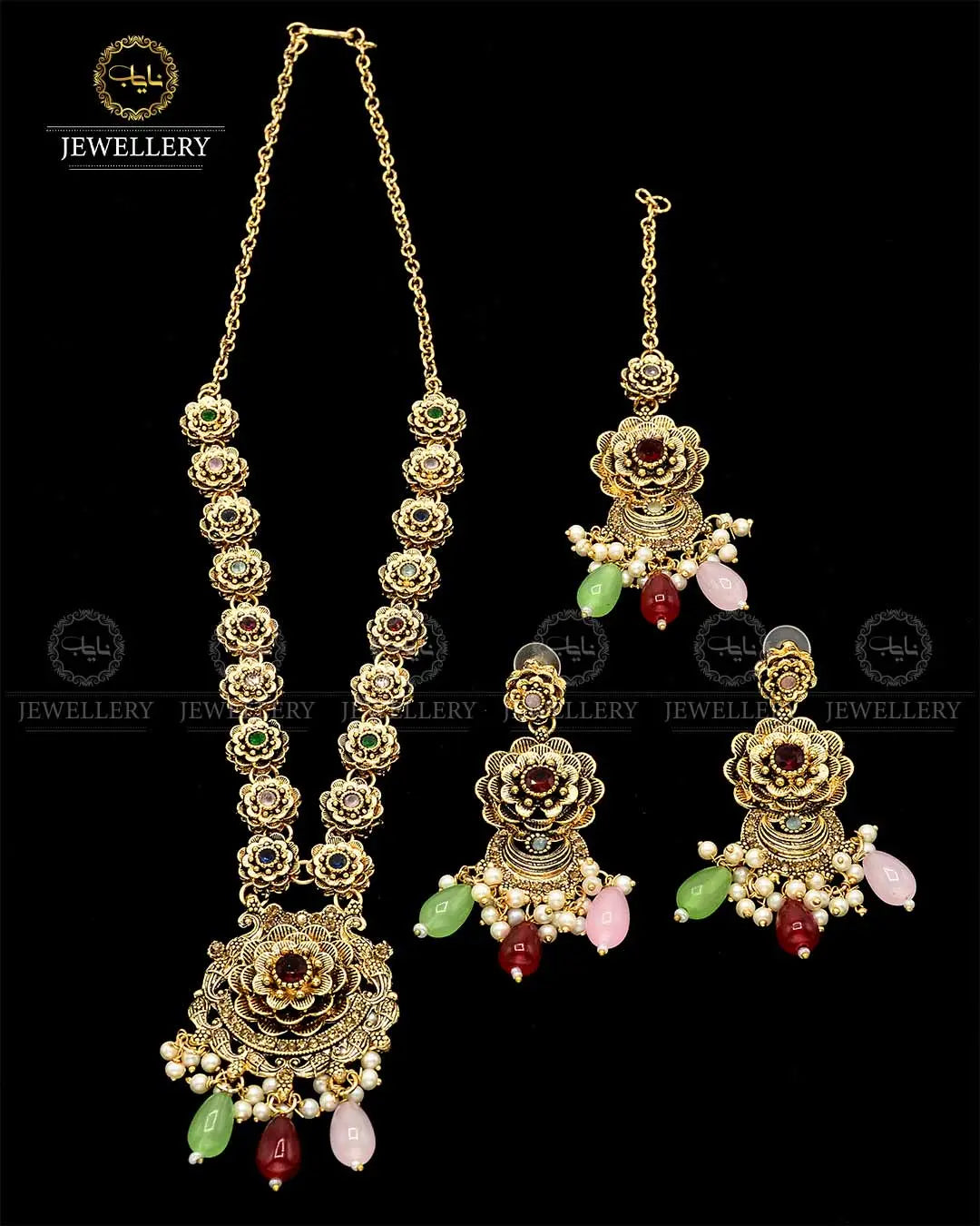 Rajwadi  Mala Necklace set NJ - 1688 Nayab Jewellery