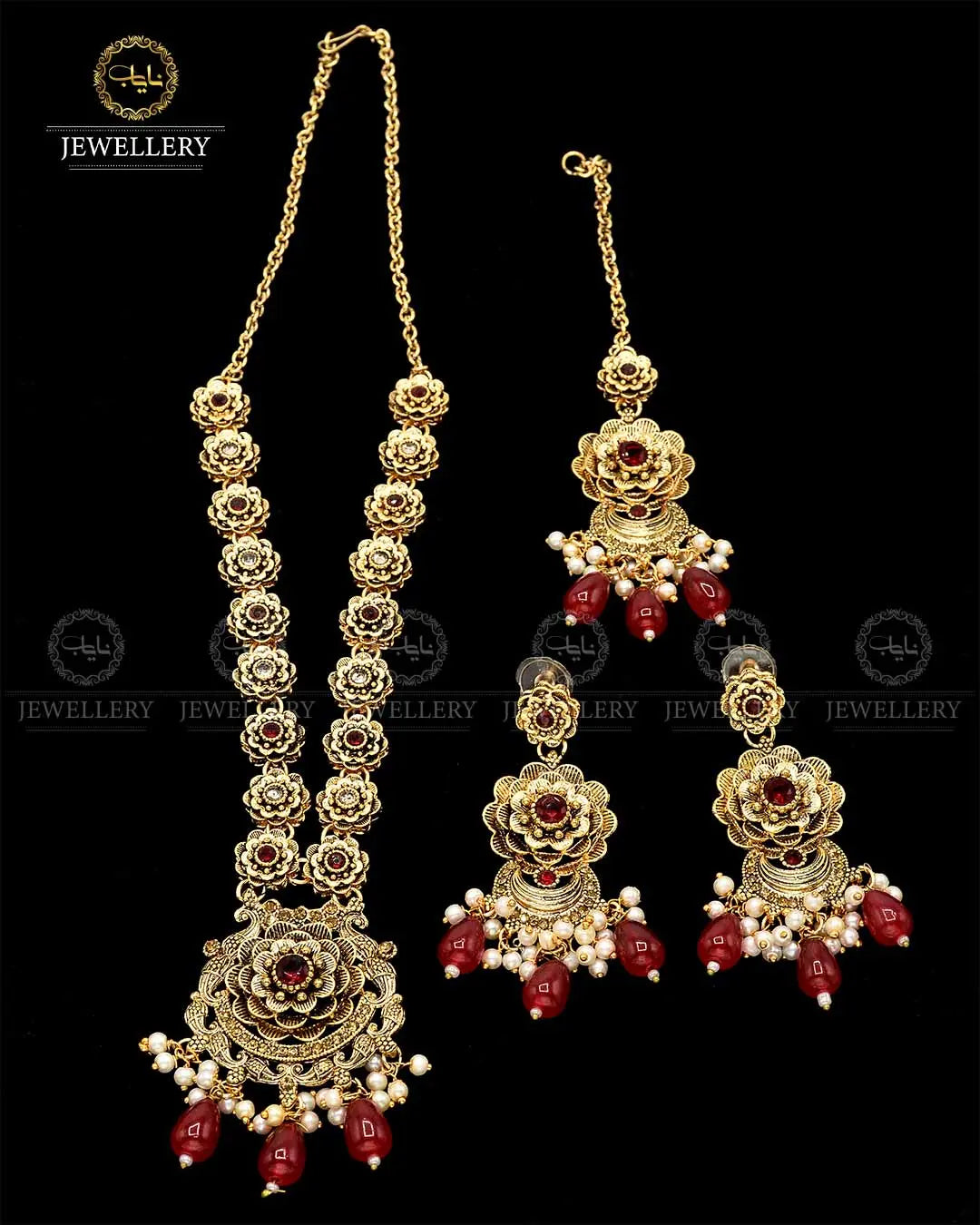 Rajwadi  Mala Necklace set NJ - 1688 Nayab Jewellery