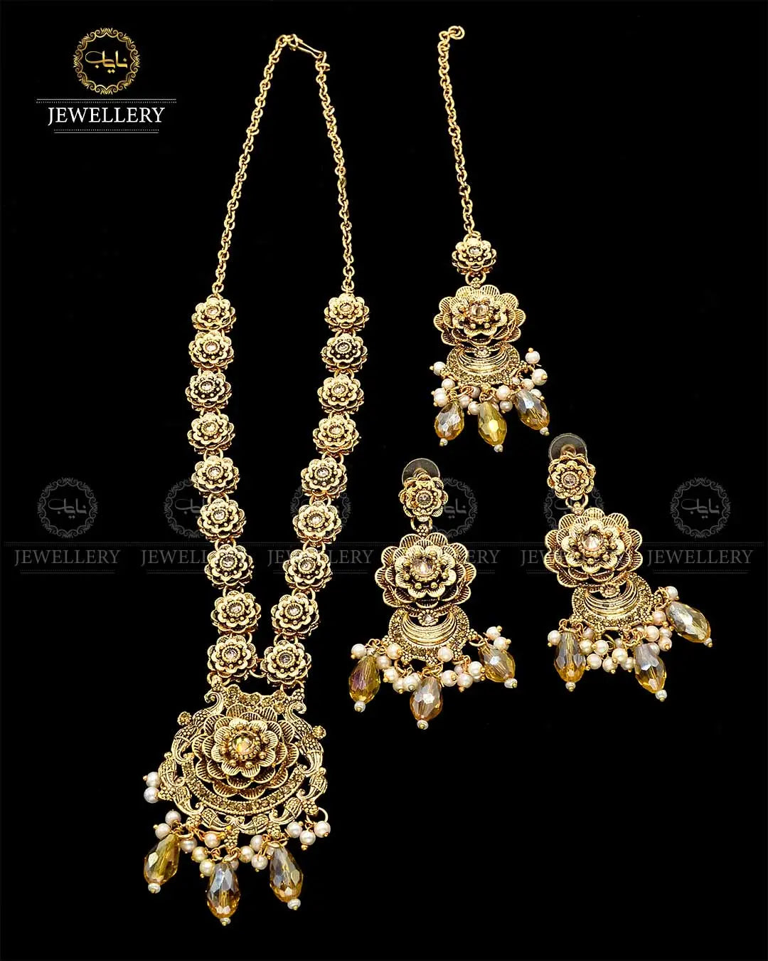 Rajwadi  Mala Necklace set NJ - 1688 Nayab Jewellery