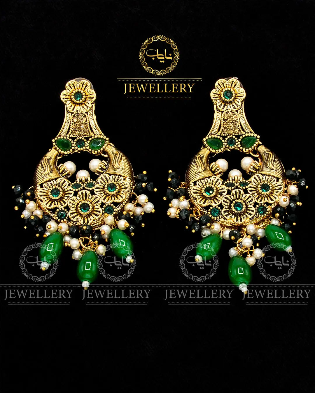 Rajwadi Style EarringsNJ -1695 Nayab Jewellery