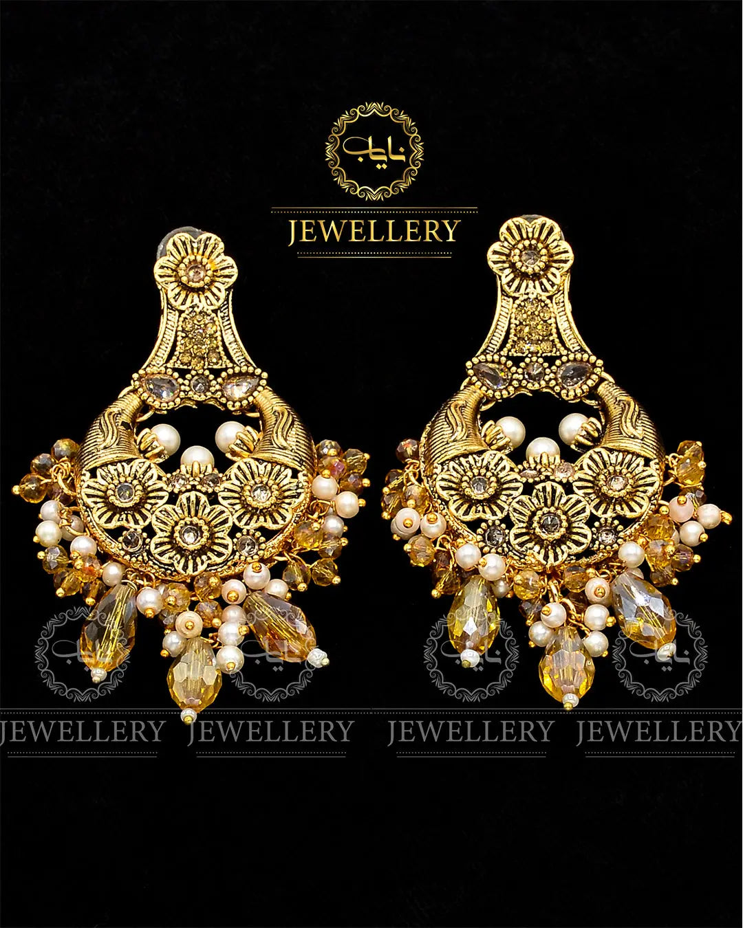 Rajwadi Style EarringsNJ -1695 Nayab Jewellery