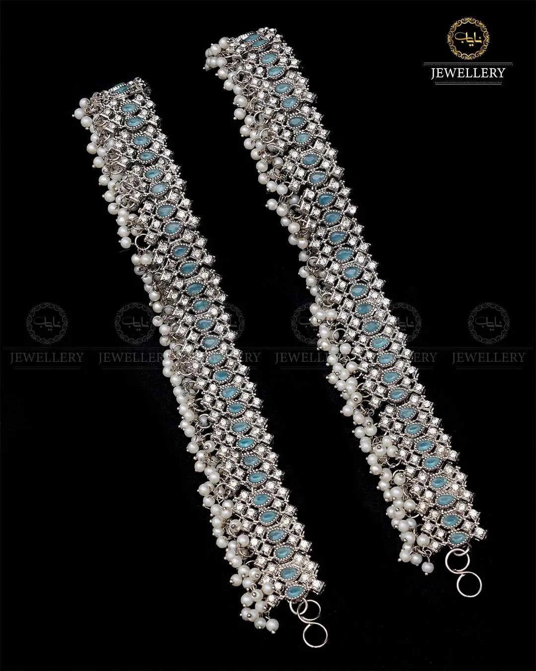 Rajwadi Style (pazaib) Anklet  (pair) -1977-Silver Nayab Jewellery