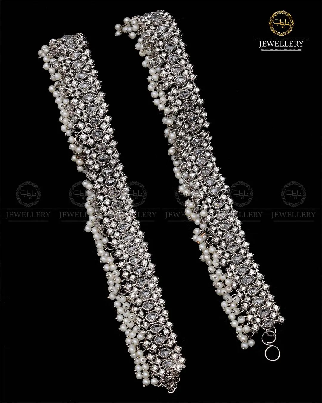 Rajwadi Style (pazaib) Anklet  (pair) -1977-Silver Nayab Jewellery