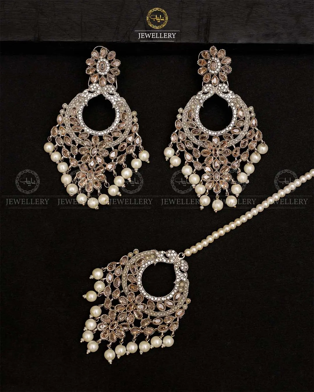 Shimla Zarcon Gems Earrings with Tika -2140 Nayab Jewellery