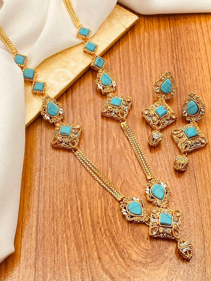 Signature Egyptian Mala With Earring NJ-1497 Nayab Jewellery