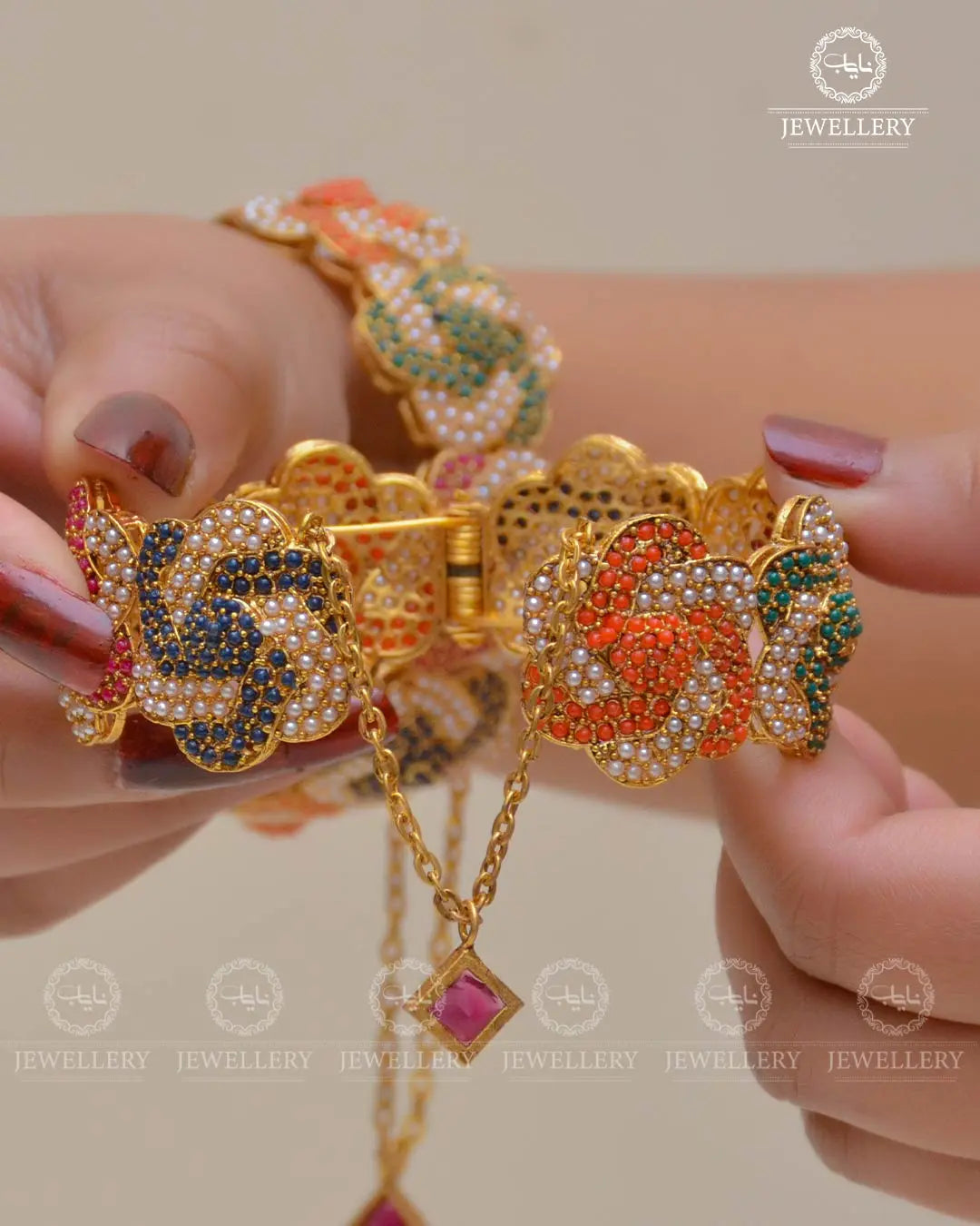 Signature Noratan Openable Bangles  NJ-1631 (Pair) Nayab Jewellery