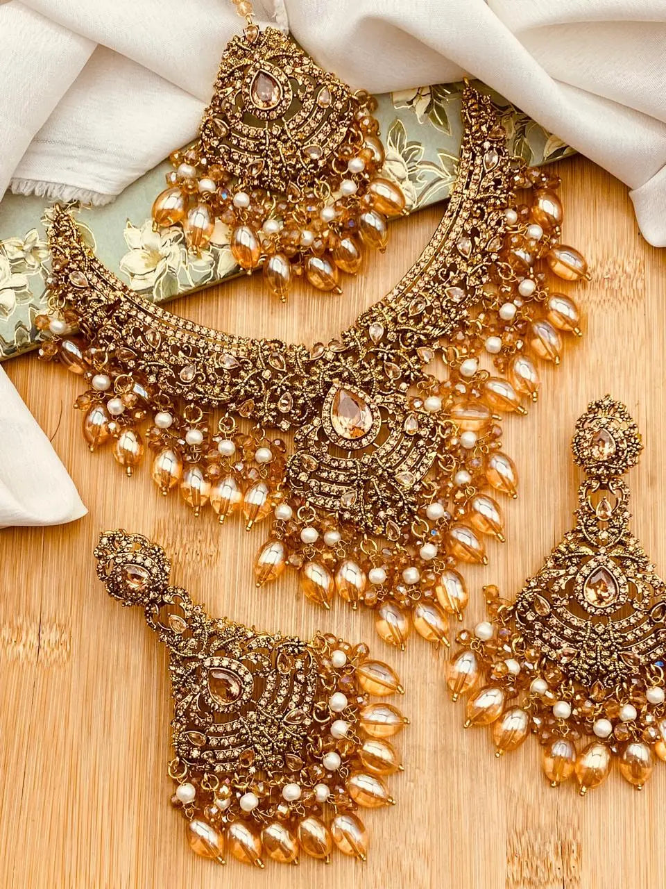 Sultanat Bridal Necklace set-2319 Nayab Jewellery