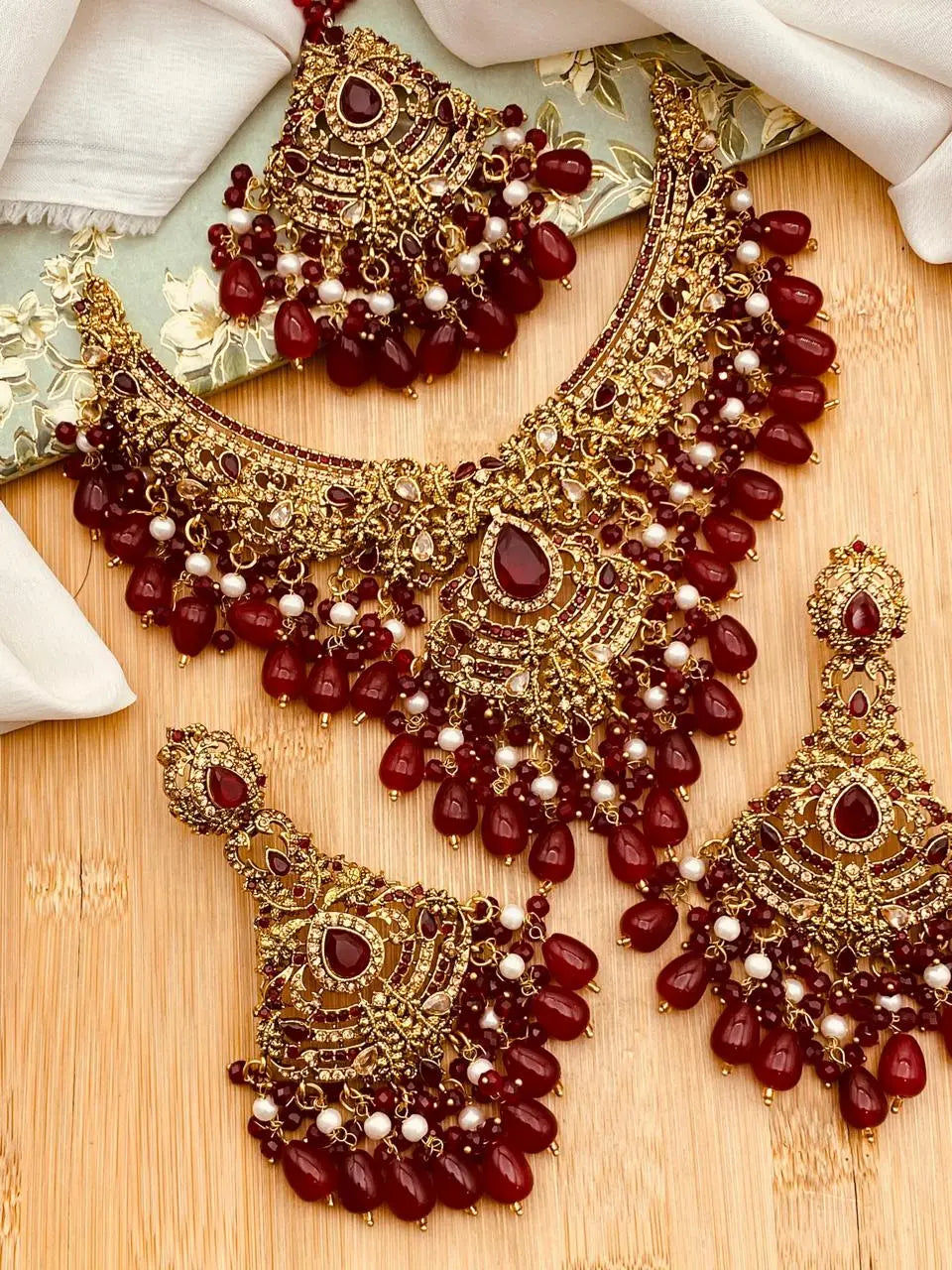 Sultanat Bridal Necklace set-2319 Nayab Jewellery