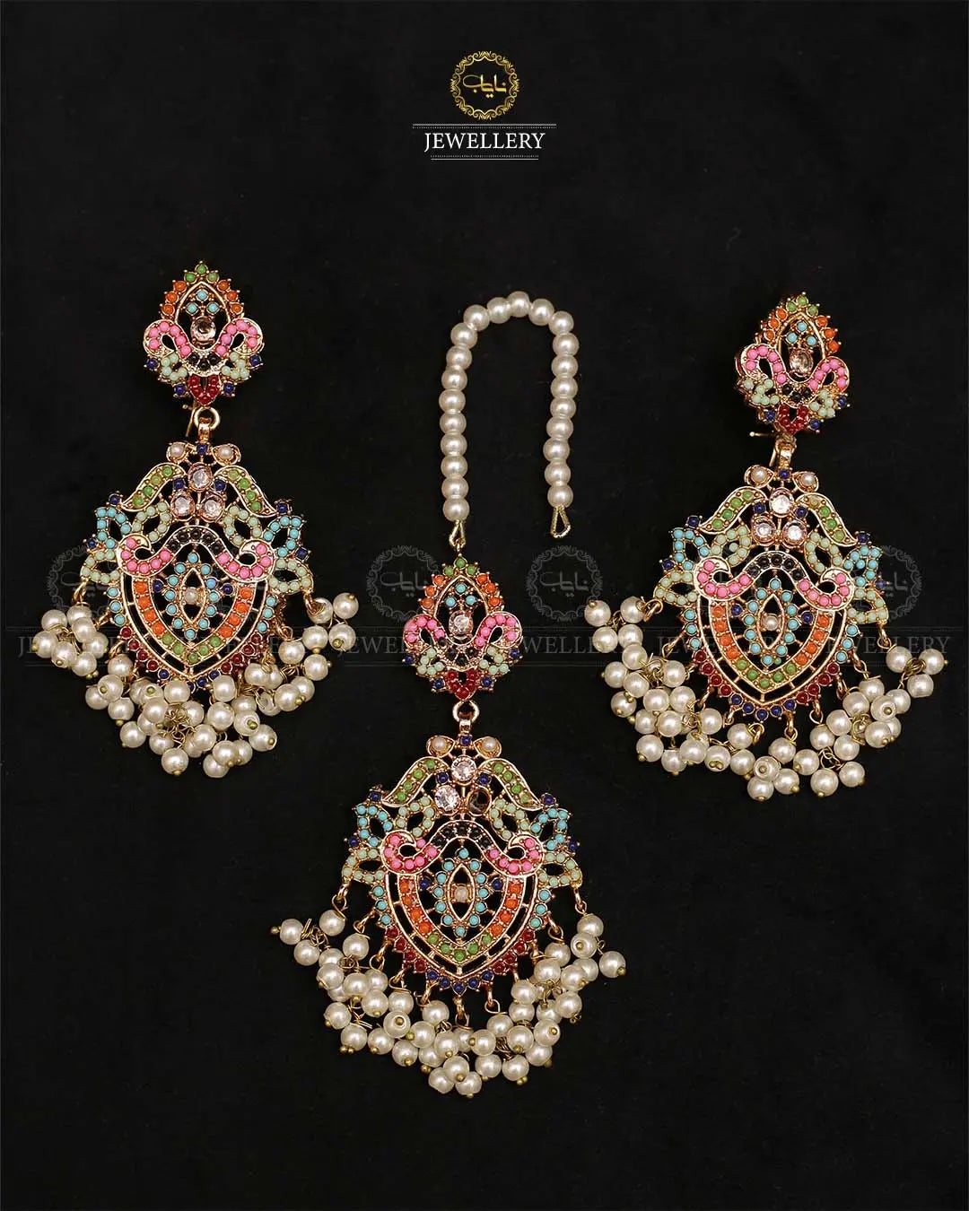 Traditional Noratan Earrings Tika-2375 Nayab Jewellery