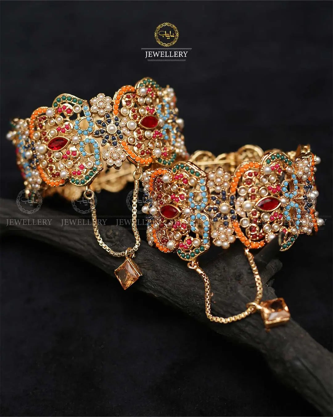 Traditional Noratan Openable Bangles (pair)-2364 Nayab Jewellery