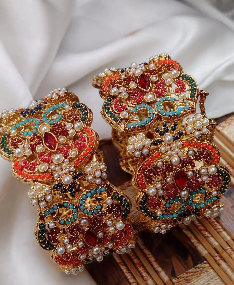 Traditional Noratan Openable Bangles (pair)-2364 Nayab Jewellery