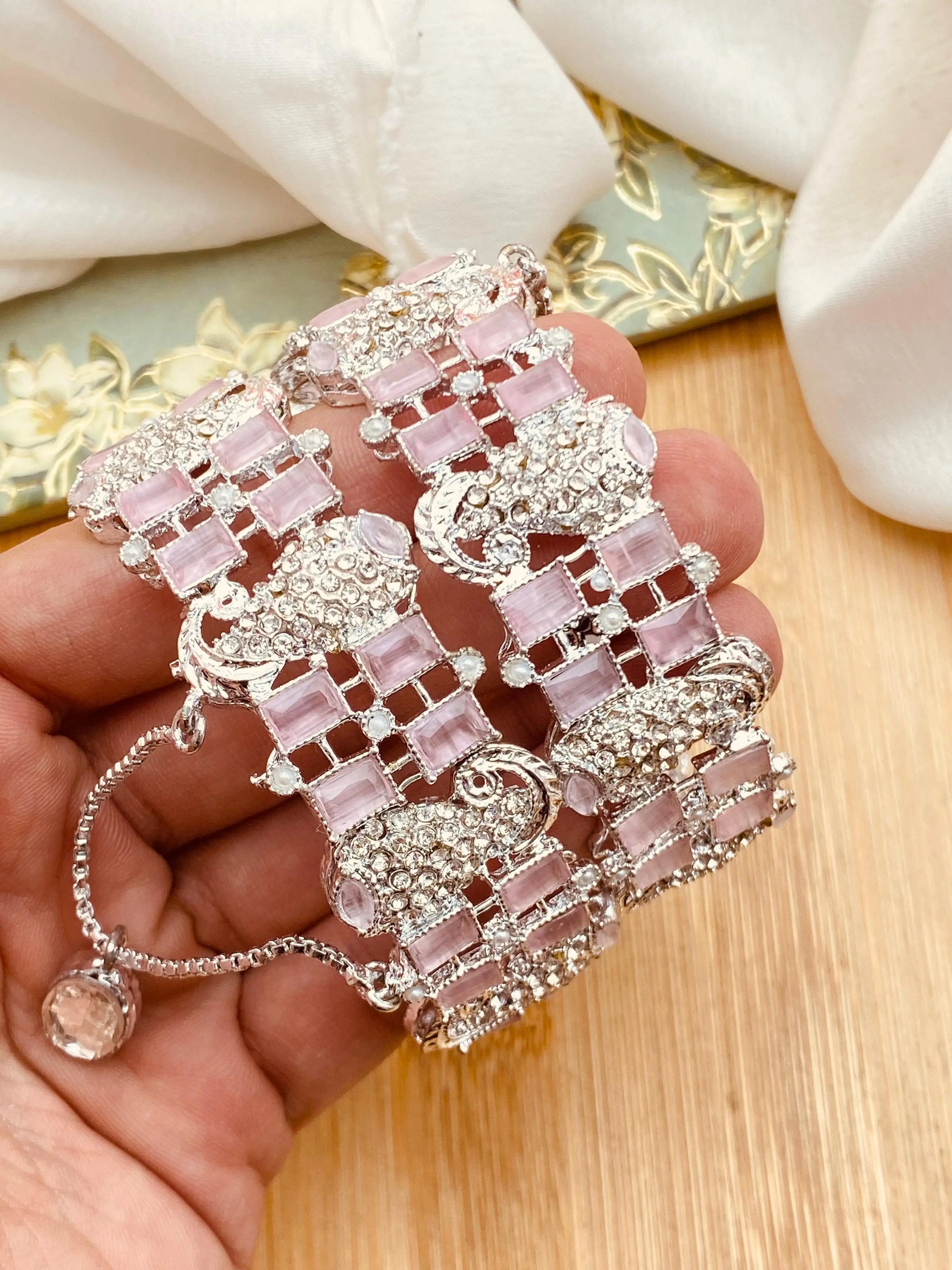 Traditional Noratan openable Bangles (pair)-2333-Silver Nayab Jewellery