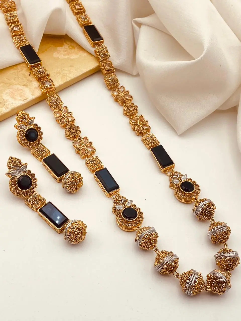 Trendy Bridal Egyptian Mala with Earring NJ-1166 Nayab Jewellery