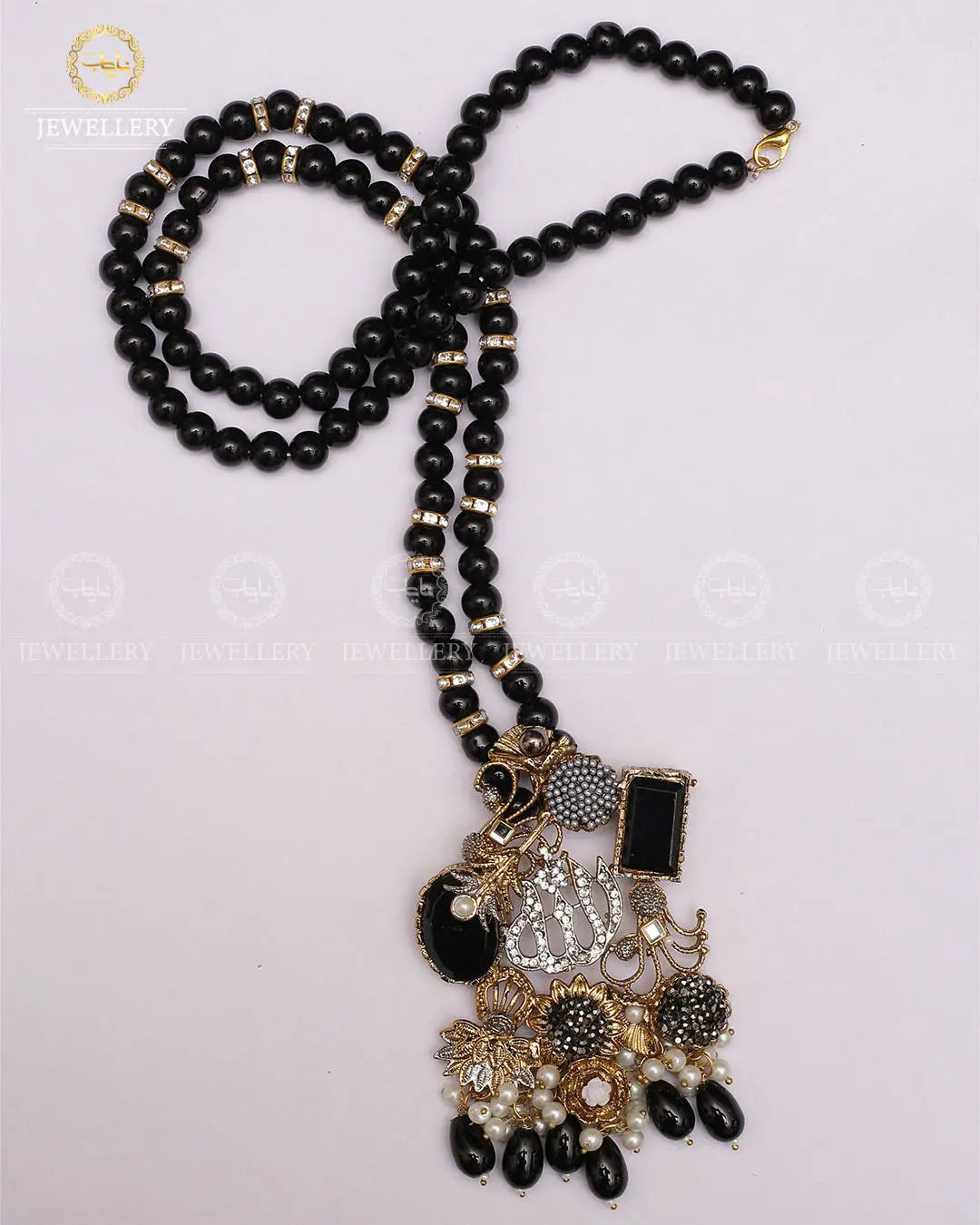 Turkish Allah Pendant Set with Mala-2230 Nayab Jewellery