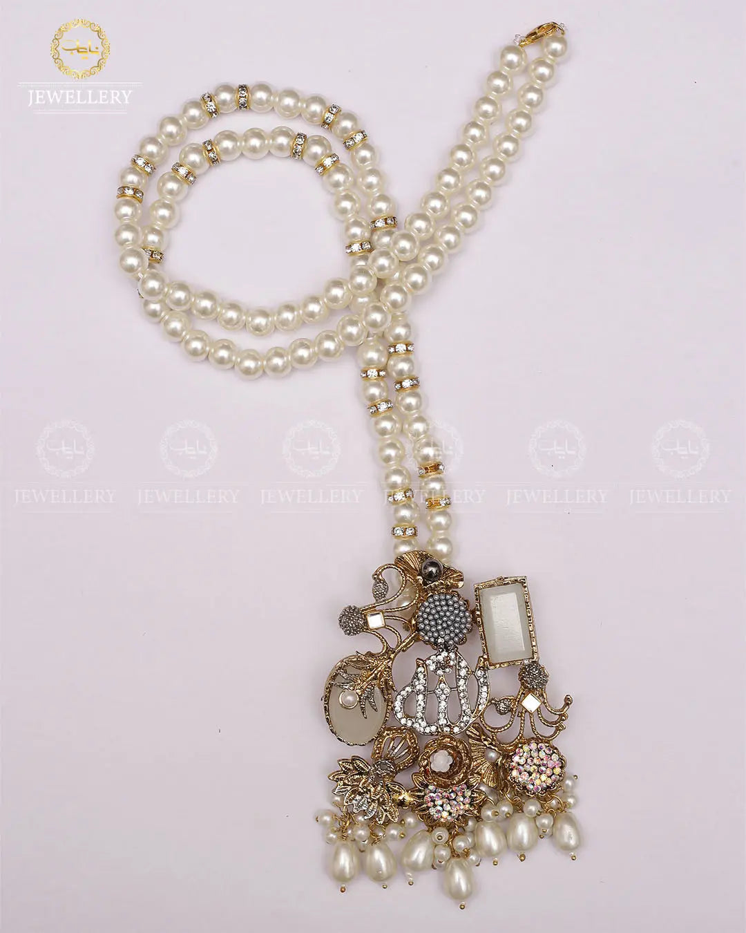 Turkish Allah Pendant Set with Mala-2230 Nayab Jewellery