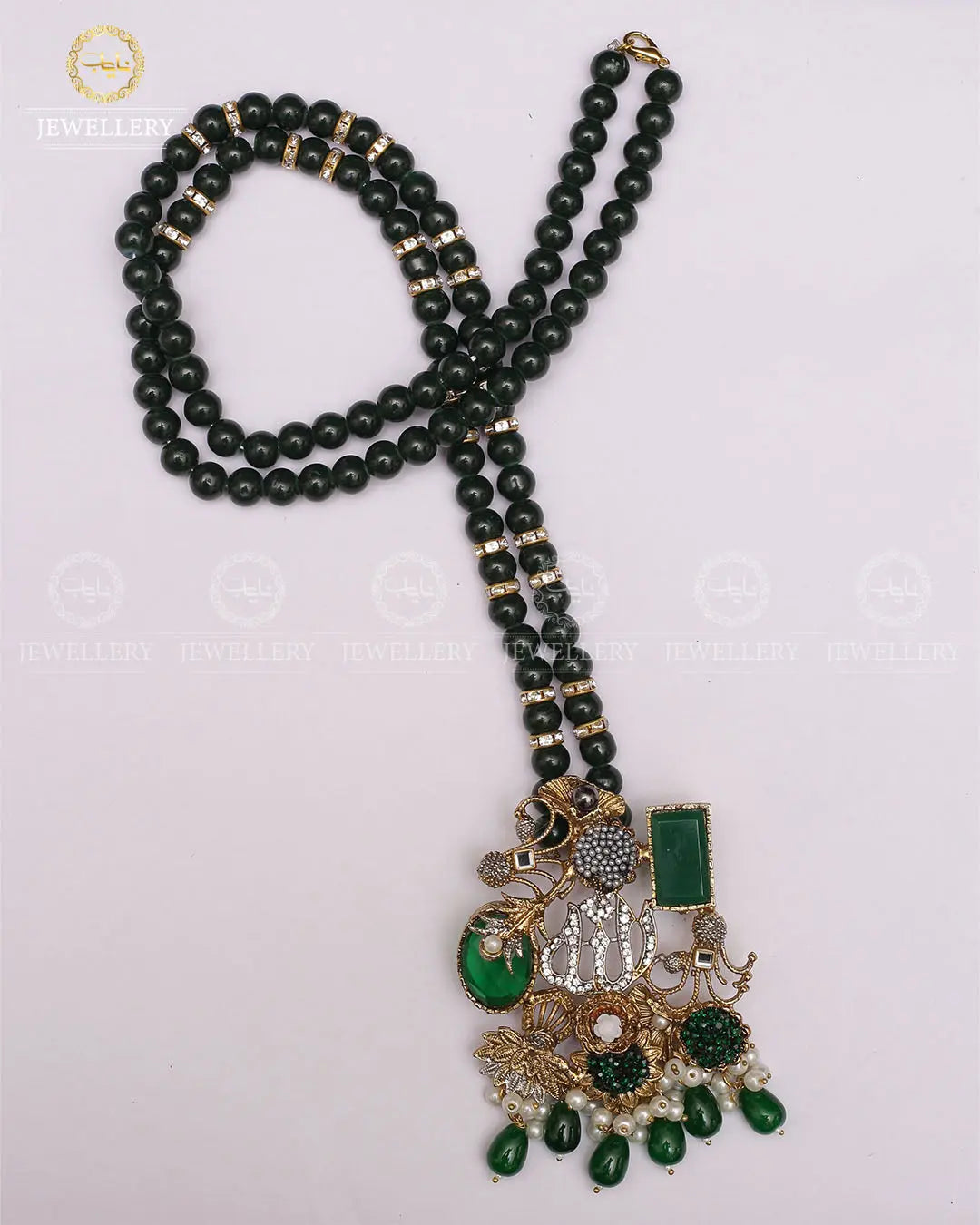 Turkish Allah Pendant Set with Mala-2230 Nayab Jewellery