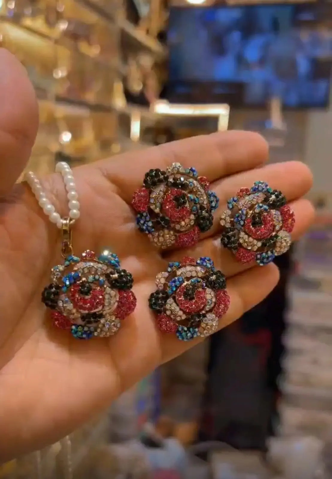 Turkish Combo Locket set-2635 Nayab Jewellery