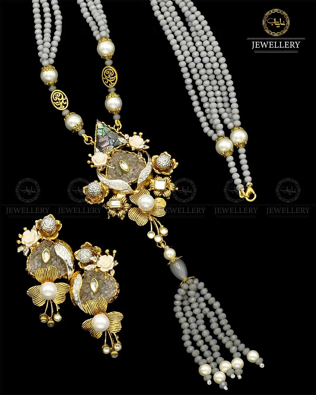 Turkish Designer Crush Mala set NJ-1790 Nayab Jewellery