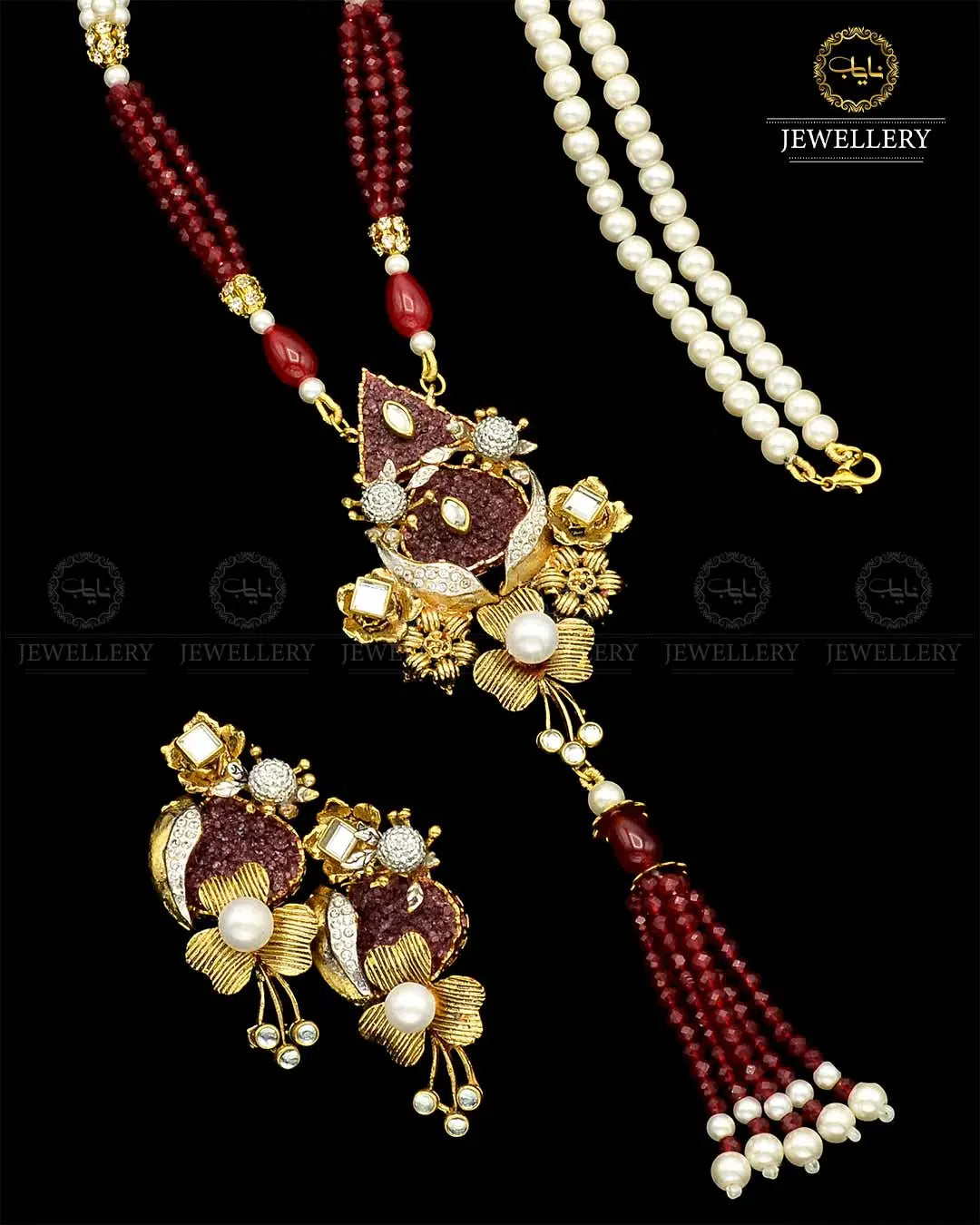 Turkish Designer Crush Mala set NJ-1790 Nayab Jewellery