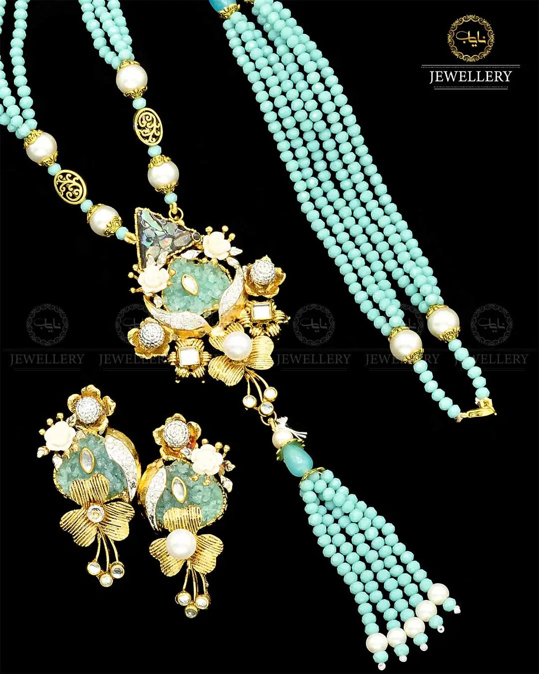 Turkish Designer Crush Mala set NJ-1790 Nayab Jewellery