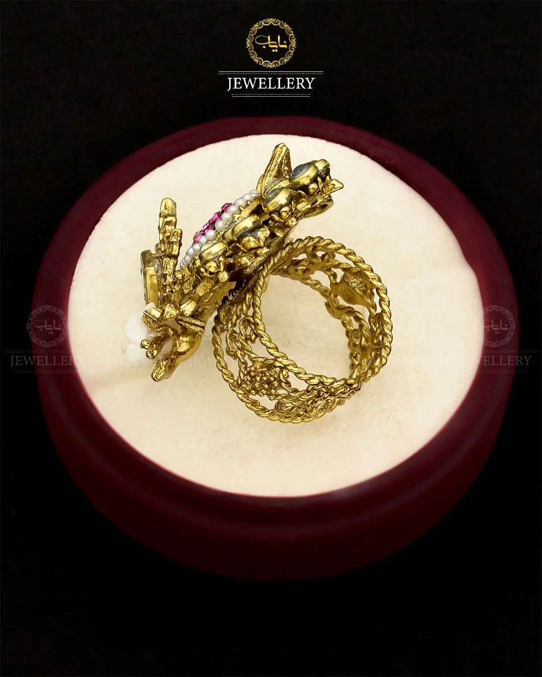 Turkish Designer Ring Size adjustable NJ-1784 Nayab Jewellery