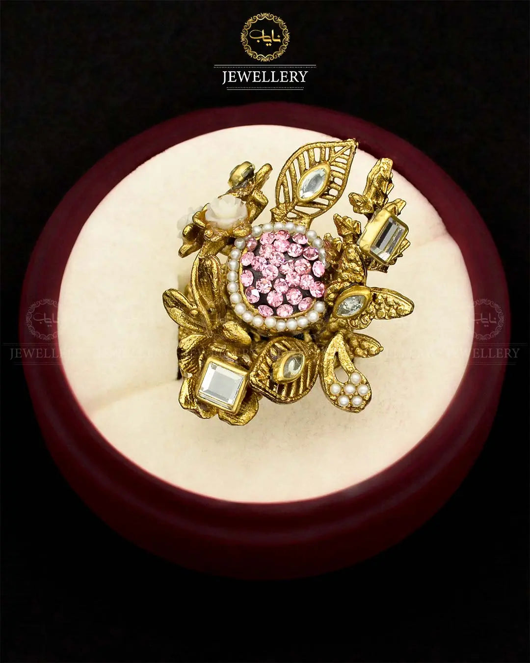 Turkish Designer Ring Size adjustable NJ-1785 Nayab Jewellery