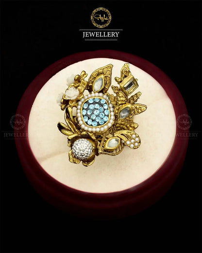 Turkish Designer Ring Size adjustable NJ-1785 Nayab Jewellery