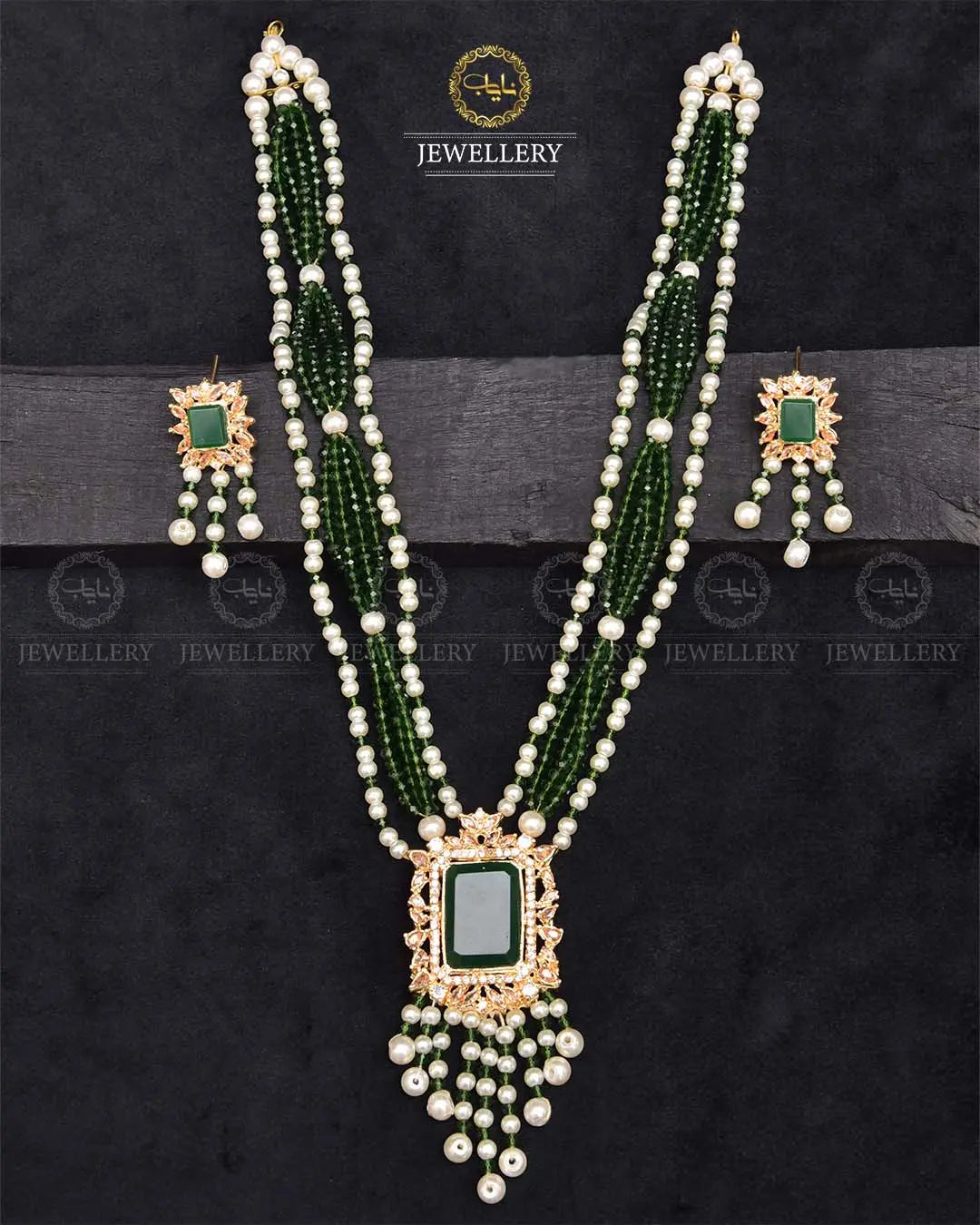 Turkish Elegant Mala set -2270-Golden Nayab Jewellery