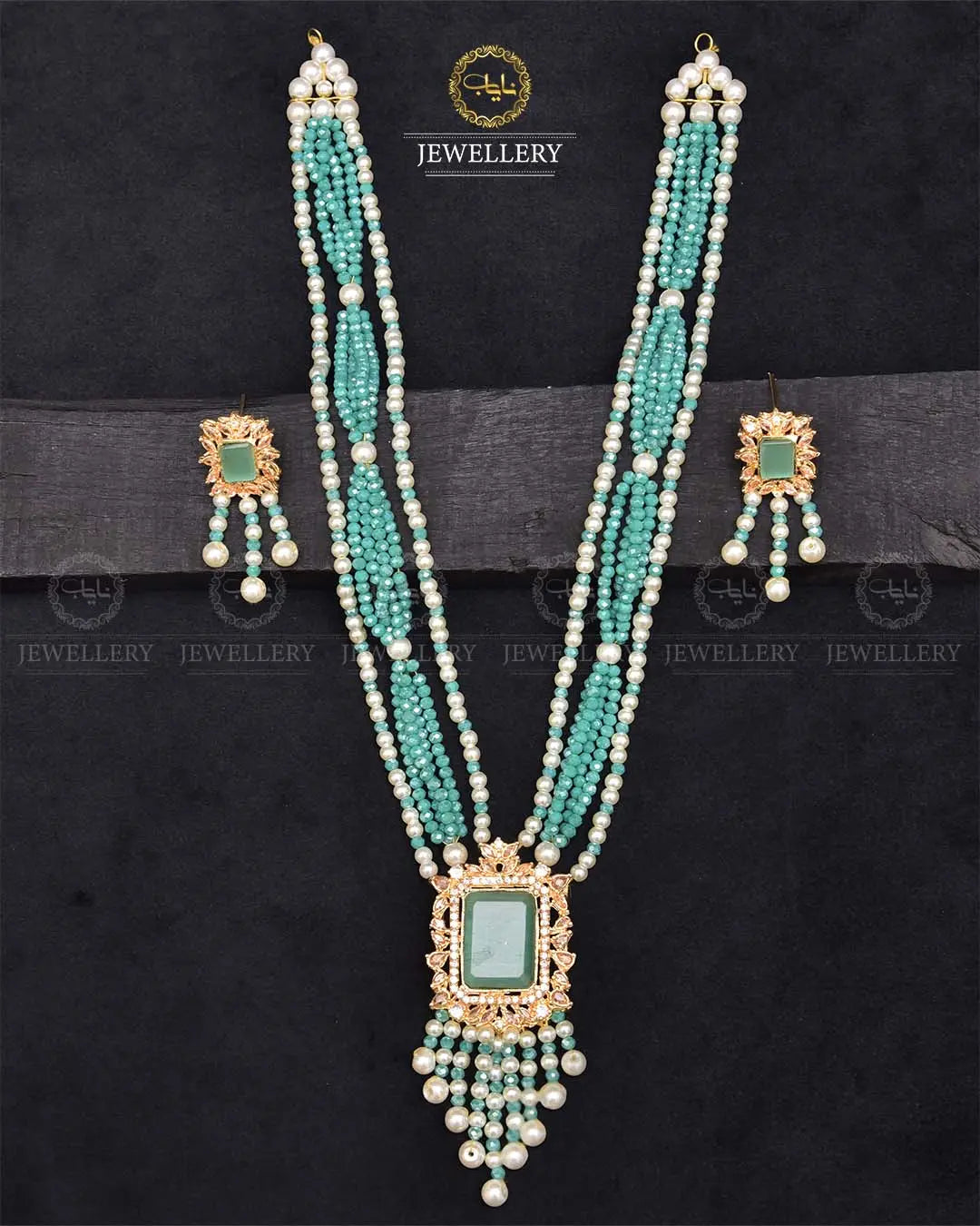 Turkish Elegant Mala set -2270-Golden Nayab Jewellery