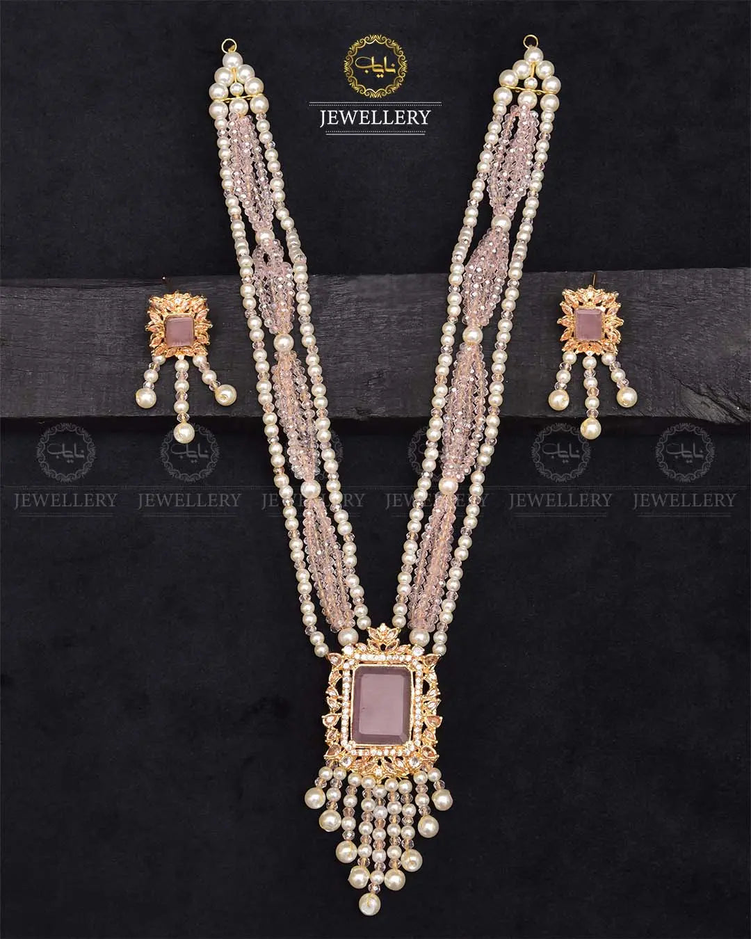 Turkish Elegant Mala set -2270-Golden Nayab Jewellery