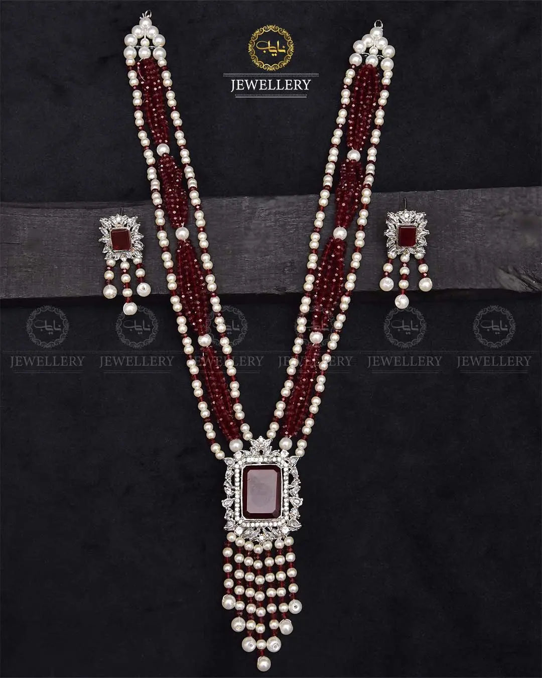 Turkish Elegant Mala set -2270-Silver Nayab Jewellery