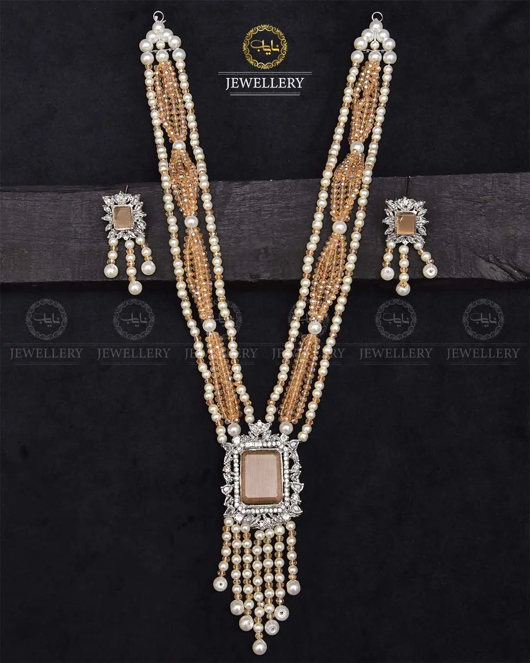 Turkish Elegant Mala set -2270-Silver Nayab Jewellery