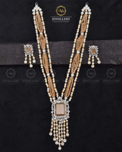 Turkish Elegant Mala set -2270-Silver Nayab Jewellery
