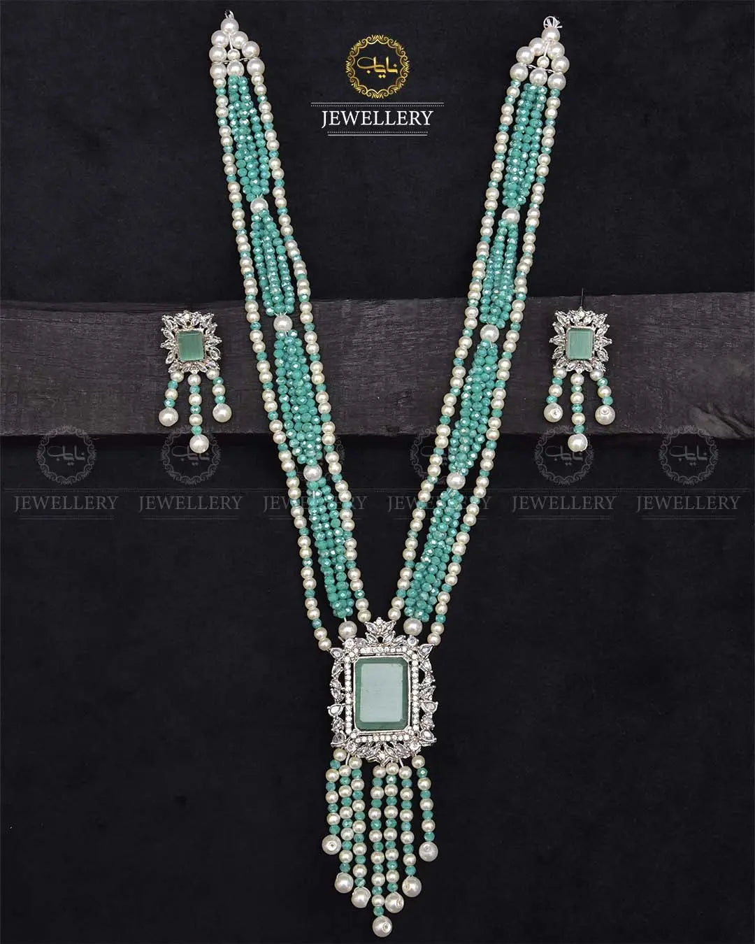 Turkish Elegant Mala set -2270-Silver Nayab Jewellery