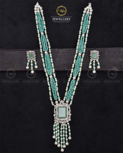 Turkish Elegant Mala set -2270-Silver Nayab Jewellery