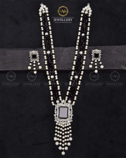Turkish Elegant Mala set -2270-Silver Nayab Jewellery