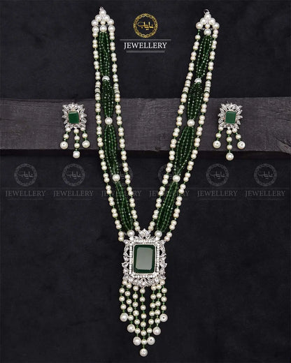 Turkish Elegant Mala set -2270-Silver Nayab Jewellery