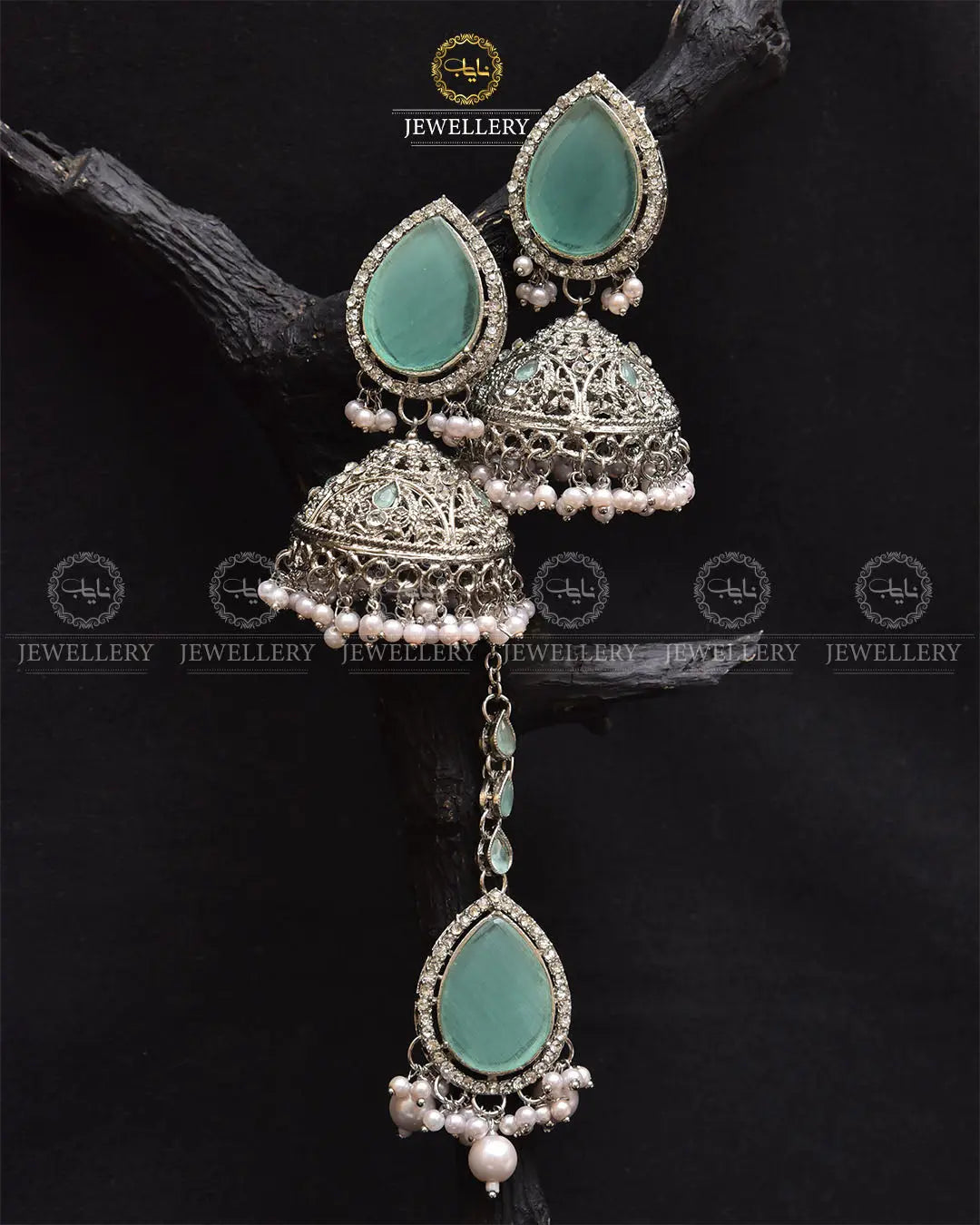 Turkish Jhumka Tika set-2280 Nayab Jewellery