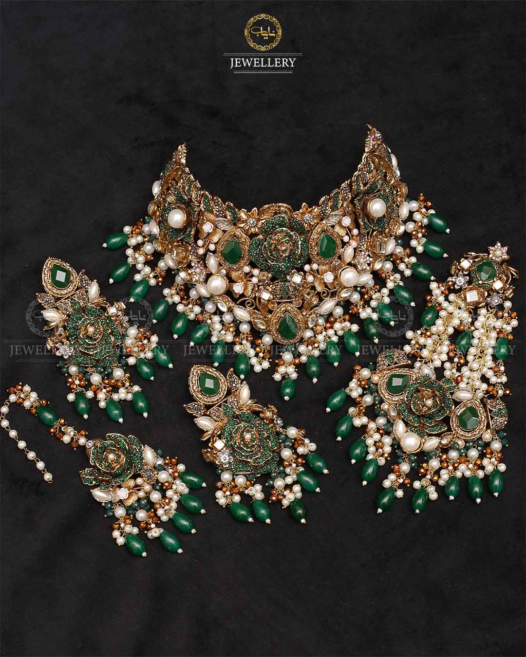 Turkish Johar Collar Bridal set-2348 Nayab Jewellery