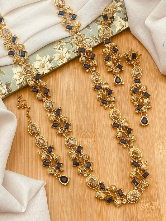 Turkish Long Mala set with Tika-2631 Nayab Jewellery