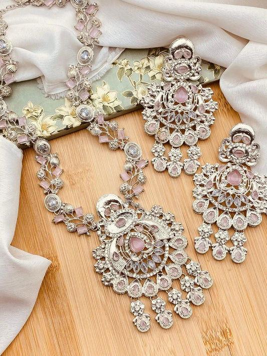 Turkish Malika Mala set -1936-Silver Nayab Jewellery