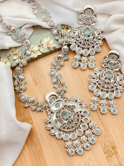 Turkish Malika Mala set -1936-Silver Nayab Jewellery