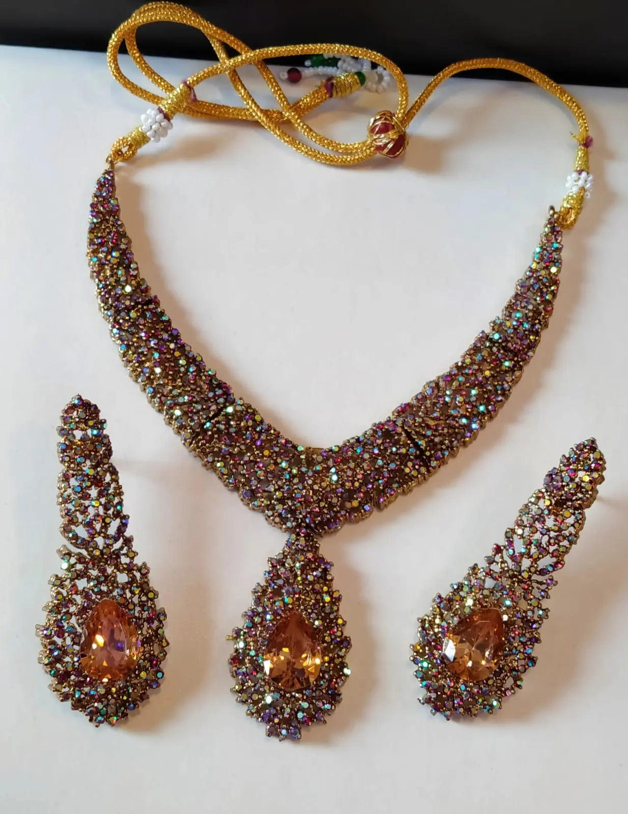 Turkish Stones Necklace set-2024 Nayab Jewellery