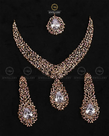 Turkish Stones Necklace set with Tika -2024 Nayab Jewellery