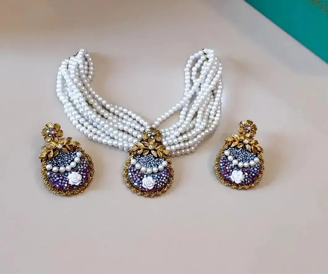 Turkish Stylish Chokar set-2243 Nayab Jewellery