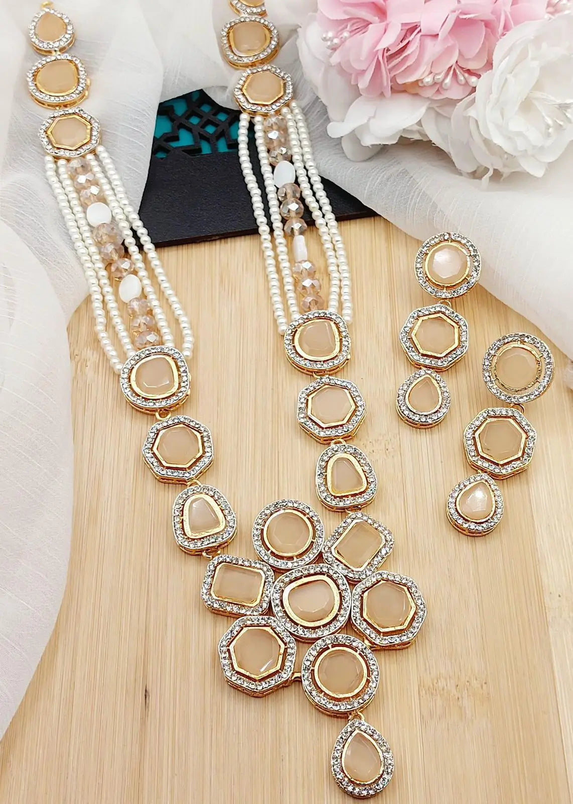 Turkish Uncut kundan Mala set-2186 Nayab Jewellery