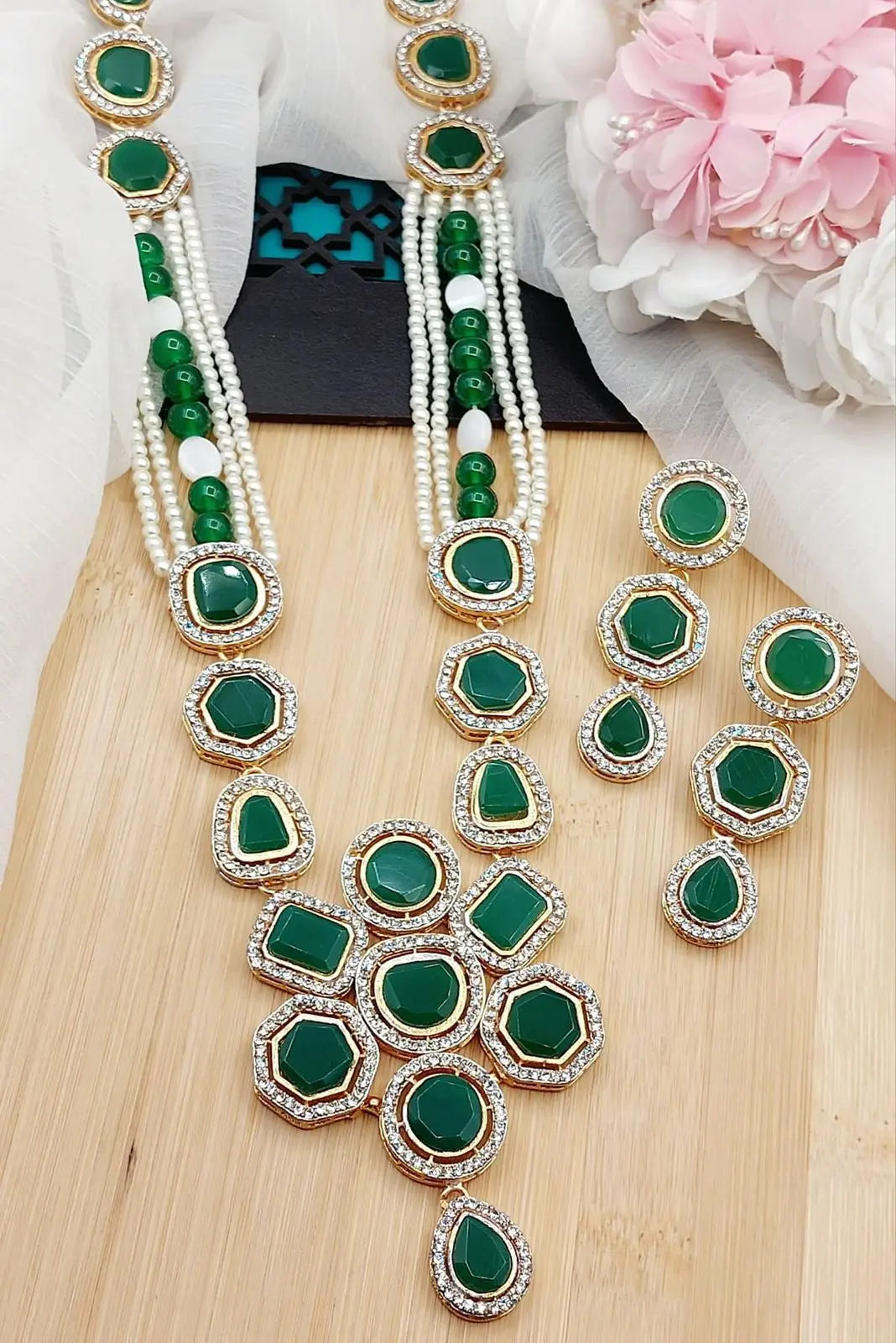 Turkish Uncut kundan Mala set-2186 Nayab Jewellery