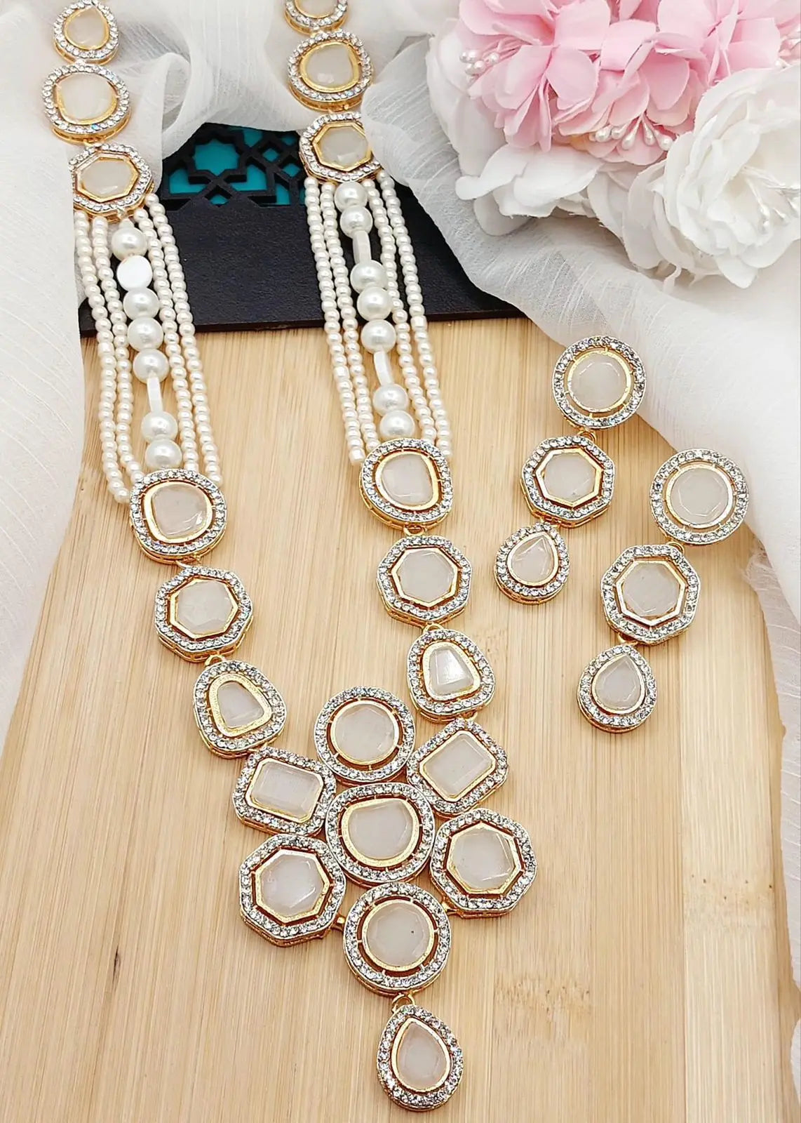 Turkish Uncut kundan Mala set-2186 Nayab Jewellery