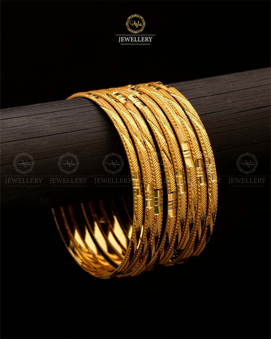 Gold look 6 pcs indian Bangles-2812