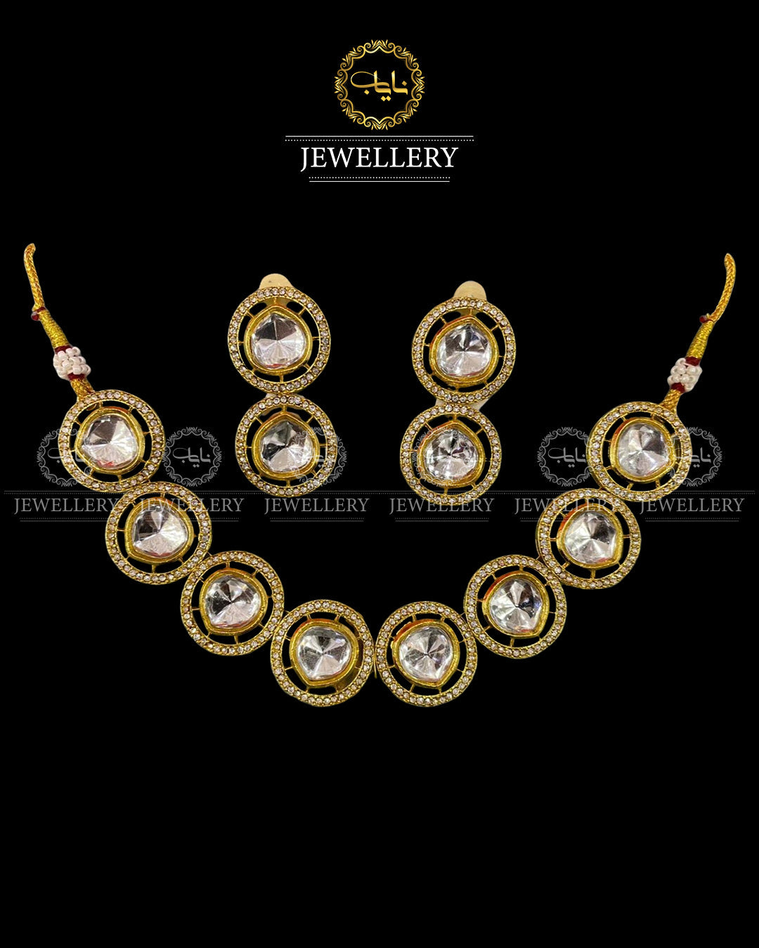 Indian Uncut Kundan Necklace set-2715 Nayab Jewellery